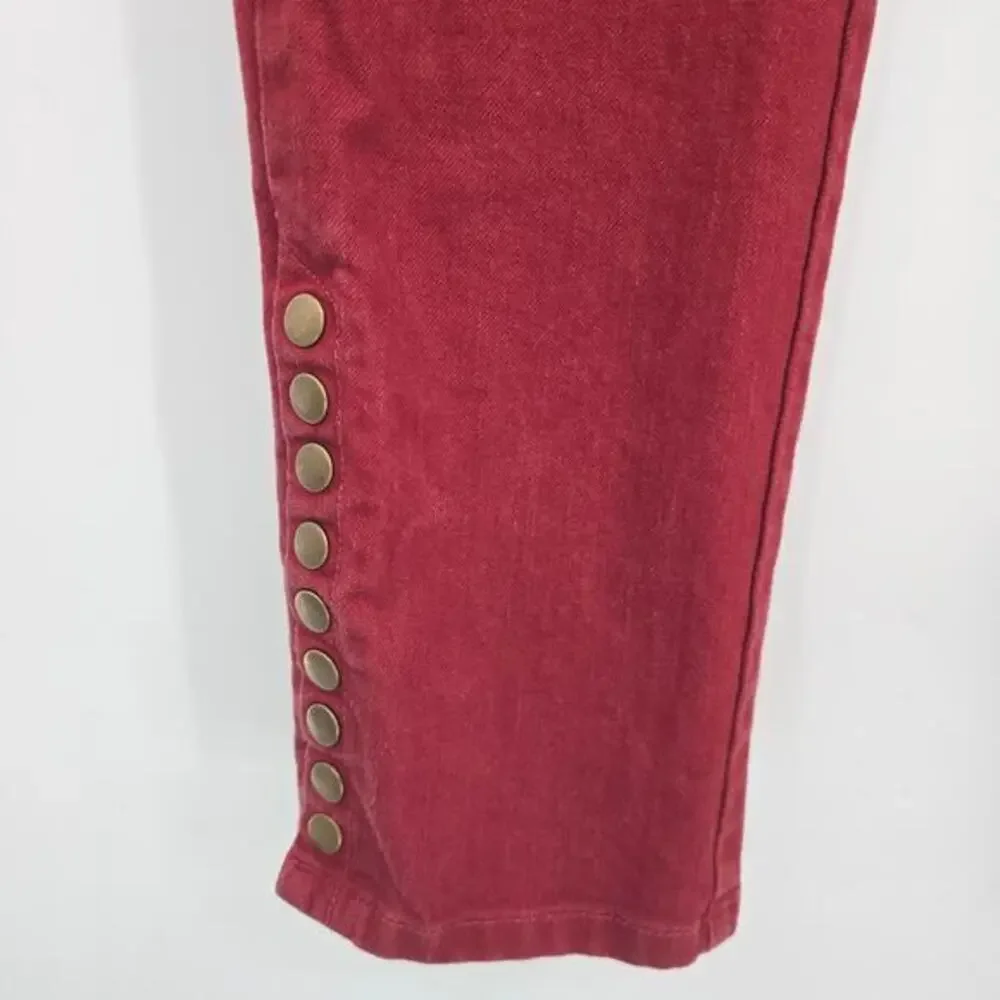 Soft Surroundings Women's Pull On‎ Metro Legging Jegging Studs Stretch Red Small